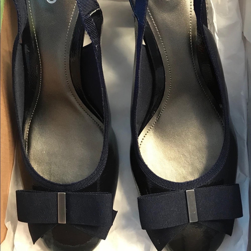 Navy Sling Back